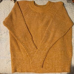 Cozy knit sweater mustard yellow
